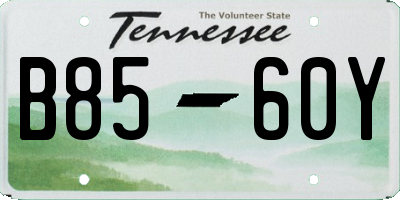 TN license plate B8560Y