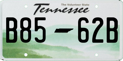 TN license plate B8562B