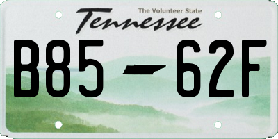 TN license plate B8562F