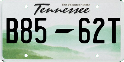 TN license plate B8562T