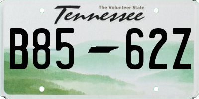 TN license plate B8562Z