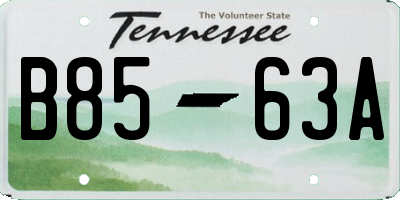 TN license plate B8563A