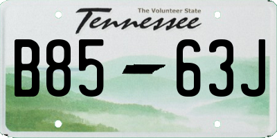 TN license plate B8563J