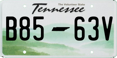 TN license plate B8563V