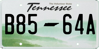 TN license plate B8564A