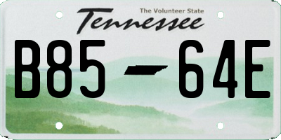 TN license plate B8564E