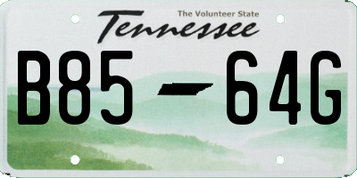 TN license plate B8564G