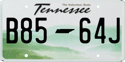 TN license plate B8564J