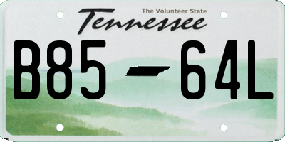 TN license plate B8564L
