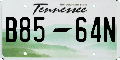 TN license plate B8564N