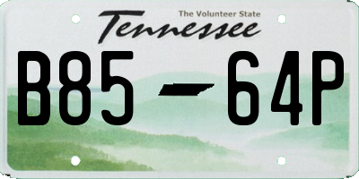 TN license plate B8564P