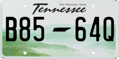 TN license plate B8564Q