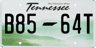 TN license plate B8564T