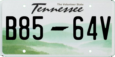 TN license plate B8564V