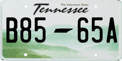TN license plate B8565A