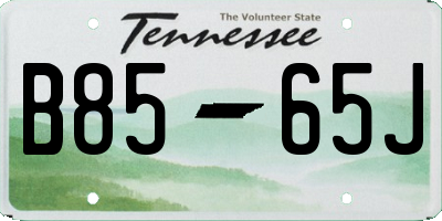 TN license plate B8565J