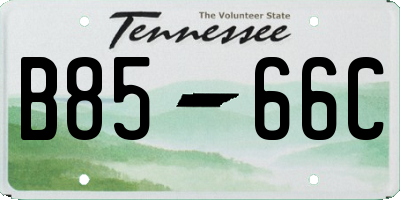 TN license plate B8566C