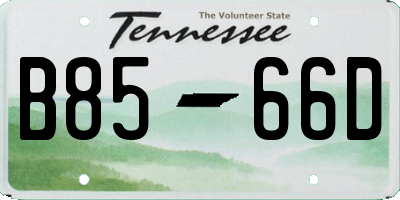 TN license plate B8566D