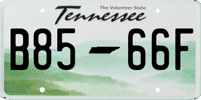 TN license plate B8566F
