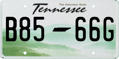 TN license plate B8566G