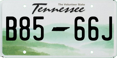 TN license plate B8566J