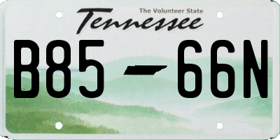 TN license plate B8566N