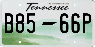 TN license plate B8566P