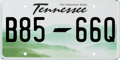 TN license plate B8566Q