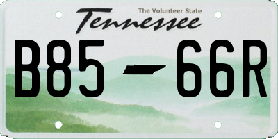 TN license plate B8566R