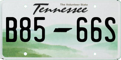 TN license plate B8566S