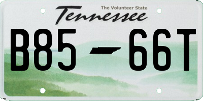 TN license plate B8566T