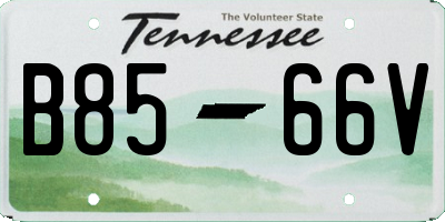 TN license plate B8566V