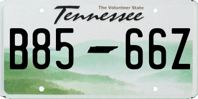 TN license plate B8566Z