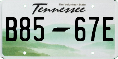 TN license plate B8567E