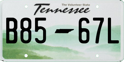 TN license plate B8567L
