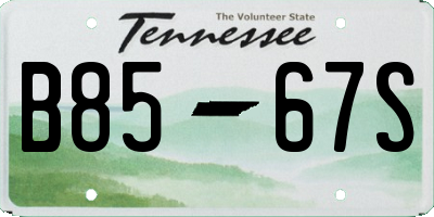 TN license plate B8567S