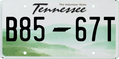 TN license plate B8567T