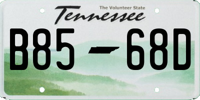 TN license plate B8568D