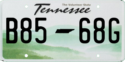 TN license plate B8568G