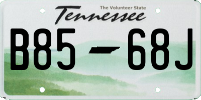 TN license plate B8568J