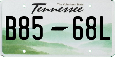 TN license plate B8568L