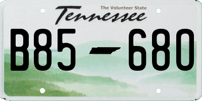 TN license plate B8568O