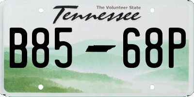 TN license plate B8568P