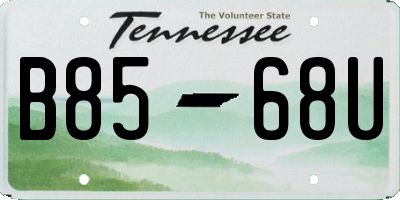 TN license plate B8568U