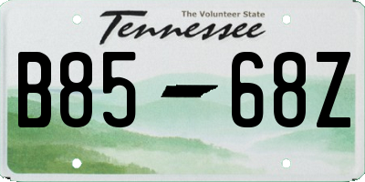 TN license plate B8568Z