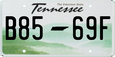 TN license plate B8569F