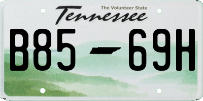 TN license plate B8569H
