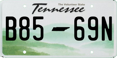TN license plate B8569N