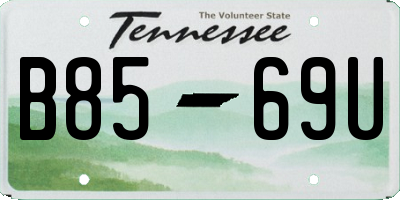 TN license plate B8569U