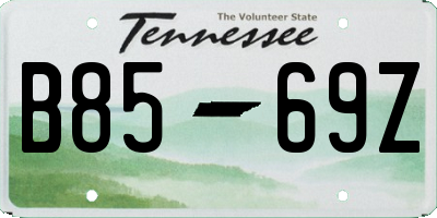 TN license plate B8569Z